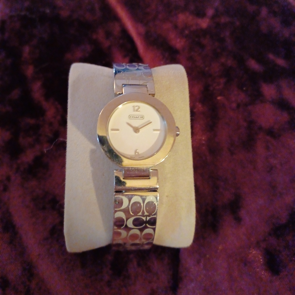 Coach Mercer Signature Etched Bangle Women's Watch